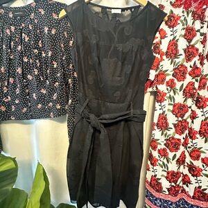 Valentino Elegant Black Midi Dress